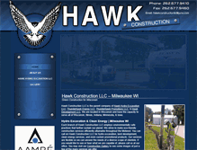 Tablet Screenshot of hawk-constructionllc.com